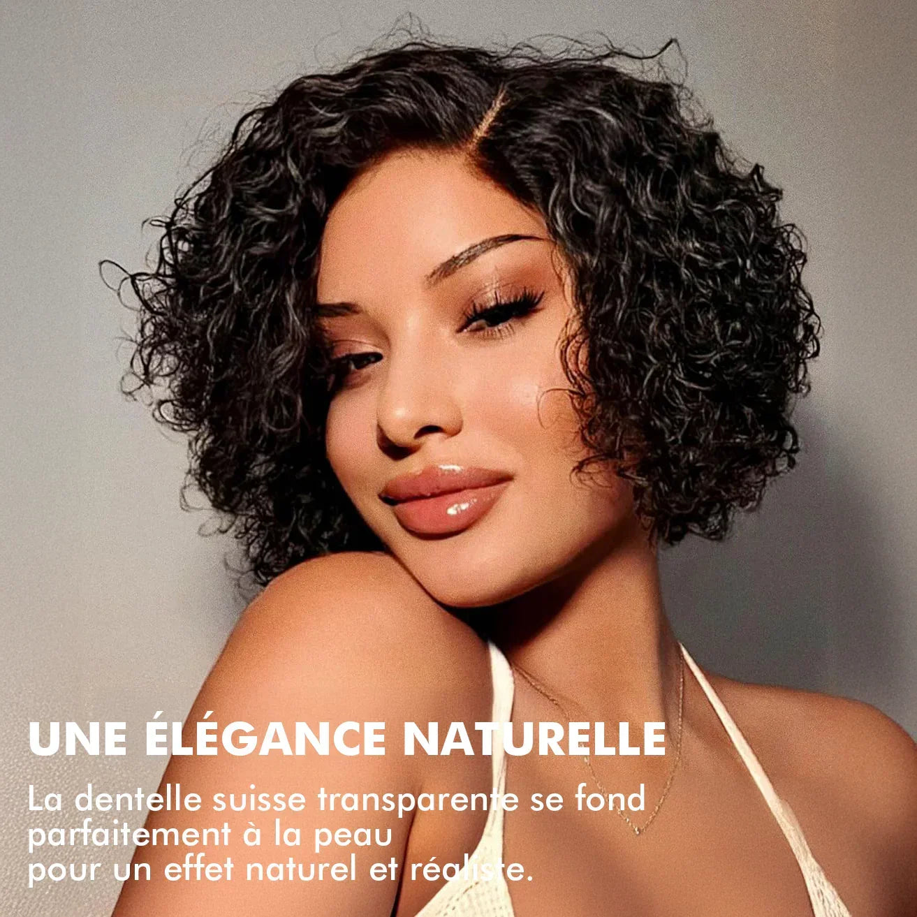 𝐏𝐫𝐞̂𝐭 𝐞𝐧 𝟐𝟒𝐡⚡Tendances Courte Bob Perruque 13x4 Dentelle Bouclé Cheveux Humains