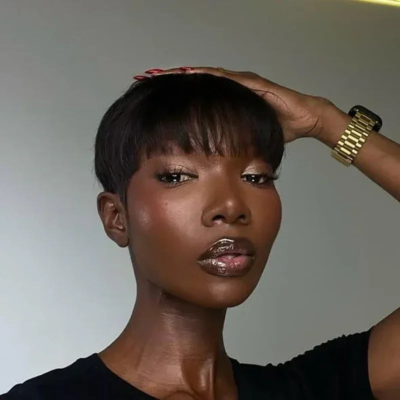 𝐏𝐫𝐞̂𝐭 𝐞𝐧 𝟕𝟐𝐡⚡Glueless Style De Mode Bob Wear Go Perruque Sans Colle Lisse Cheveux Humains