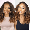 Perruque Tressée Bohème Ombre Brun En Dentelle Intégrale Avec Cheveux Bébé Synthétique 300% Densité