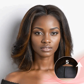 Naturelle Confortable Mèches Blondes Glueless 5x5 Perruque Bob Sans Colle Empilée Ondulé