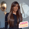 𝑩𝒖𝒚 1 𝑮𝒆𝒕 1 𝑭𝒓𝒆𝒆💥3x1 Dentelle Perruque Couleur Chocolat Highlight Soyeux Cheveux Humains Lisse Avec Frange