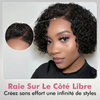 𝐏𝐫𝐞̂𝐭 𝐞𝐧 𝟐𝟒𝐡⚡Tendances Courte Bob Perruque 13x4 Dentelle Bouclé Cheveux Humains