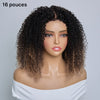 Perruque Bob Bouclé Glueless 4x4 Ombré Marron Densité 250% avec Edges 4C