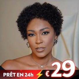 𝐏𝐫𝐞̂𝐭 𝐞𝐧 𝟐𝟒𝐡⚡Glueless Easy-Wear Chic Sans Effort Laine Bouclée Perruque Sans Colle