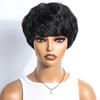 2 𝑭𝑶𝑹 €45🔥Glueless Easy-Wear Chic Sans Effort Laine Bouclée+Glueless Pixie Court Lisse Perruque Sans Colle