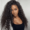 4 In 1 Half Wig Deep Curly/Yaki straight Demi-Perruqu À Cordon Serrage Flexi-Fit 250% Densité