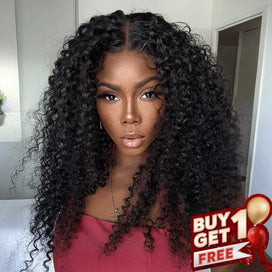 𝑩𝒖𝒚 1 𝑮𝒆𝒕 1 𝑭𝒓𝒆𝒆💥Volumineuse Glueless Bonnet Réglable 7x5 Sans Colle Deep Curly 280 Densité