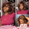 𝟐ᵉ 𝐩𝐞𝐫𝐫𝐮𝐪𝐮𝐞 𝐚̀ 𝟎€🔥Glueless Couche Parting Free C Partie Marron Bob 5x5 Perruque Sans Colle 250% Densité