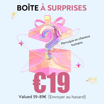€19 Boîte Mystère 100% Perruque Cheveux Humains Valued €59-€89