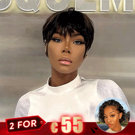 Curly Short 13x1 Lace Wig 100% Human Hair