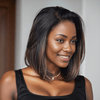 𝟑ᵉ 𝐩𝐞𝐫𝐫𝐮𝐪𝐮𝐞 𝐚̀  €𝟎,𝟏🔥Glueless Highlight 5x5 Perruque Lisse 10"+Glueless Pixie Perruque Straight Taille Modèle