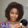 Glueless Casquette À Cordon Couleur Highlight Bob 13x4 Perruque Sans Colle Eau Bouclée