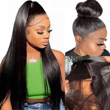 Dernière pièce 🎯 Perruque Full Lace 26" Confort Léger  Cheveux Lisse Soyeux Noir Naturel 100% Cheveux Humains