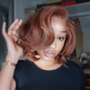 Glueless Couche Parting Free C Partie Marron Bob 7x4 Perruque Sans Colle 250% Densité