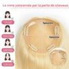 Hair topper 613 Blond Dentelle 5x5 6x6 Postiche Top Piece Marron 5 Clips Intégrés (Ceci n'est pas une perruque)