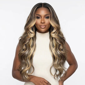 13x4 Glueless #4/27 Blonde Highlight Perruque Sans Colle Body Wave Frontal Wig