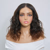 Perruque Bob Wavy 4x4 Glueless Ombré Brun Élégant Prête à Poser Ondulé Wear &Go