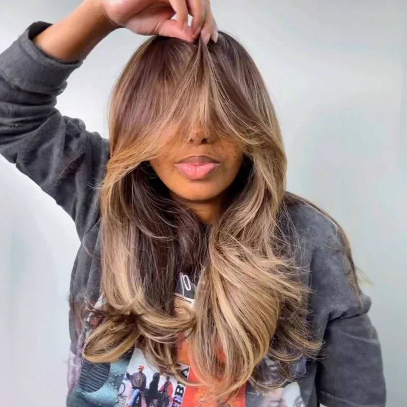 7x5 5X5 Glueless Chocolate Brown Bob Wig Glueless Wear Go Straight