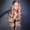13x4 Glueless Lumineux Couleur Blonde Highlight Perruque Sans Colle Body Wave