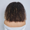 𝐏𝐫𝐞̂𝐭 𝐞𝐧 𝟐𝟒𝐡⚡Perruque Bob Bouclé Glueless 4x4 Ombré Marron Densité 250% avec Edges 4C