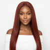 7x5 Glueless Bleached Knots Chestnut Brown Perruque Sans Colle Lisse