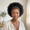 𝐏𝐫𝐞̂𝐭 𝐞𝐧 𝟐𝟒𝐡⚡Pré-tresse Patron Mature Boucle Afro 3 Couleur 13x4 Dentelle Bob Perruque Cheveux