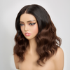 Magnifique Glueless Ombre Brun Bob Wear Go 5x5 Perruque Sans Colle Cheveux Humains Ondulé