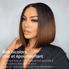 Bob Curly Wig with Bangs Black #4/27 Color 200% Density