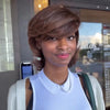 4x4 Glueless Perruque Kinky Straight Mocha Bob Dégradé Effet Brushing Style Glamour San Colle