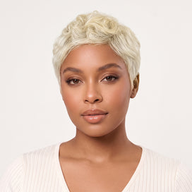 Wig Short 613 Platinum GluelessPlaquage Naturel Prête à Poser