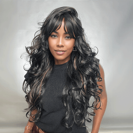 Glueless Stylé Couleur Highlight Wear & Go 4x4 Perruque Sans Colle Body Wave/Lisse