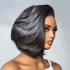 Glueless Couche Parting Free C Partie Marron Bob 7x4 Perruque Sans Colle 250% Densité