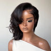 Perruque Full Lace Cheveux courts Asymétrique Style Side Part Mi-lutin Half Pixie