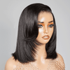Pour Débutants Glueless Couche Yaki Lisse Wear Go Bob 7x4 Perruque Sans Colle