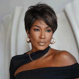 3 Colors Pixie Wig Short Natural Human Hair