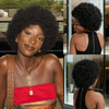𝐏𝐫𝐞̂𝐭 𝐞𝐧 𝟐𝟒𝐡⚡Afro Bouclé Glueless Bob Wear Go Perruque Sans Colle Cheveux Humains