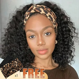 𝐏𝐫𝐞̂𝐭 𝐞𝐧 𝟐𝟒𝐡⚡Confort Extrême Boucles Souple Bandeau Bouclé Perruque Cheveux Humains Bob（Envoyer un ruban de style aléatoire）