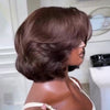 4x4 Glueless Couche Épais Couleur Chocolat Noir Ondulé Perruque Sans Colle