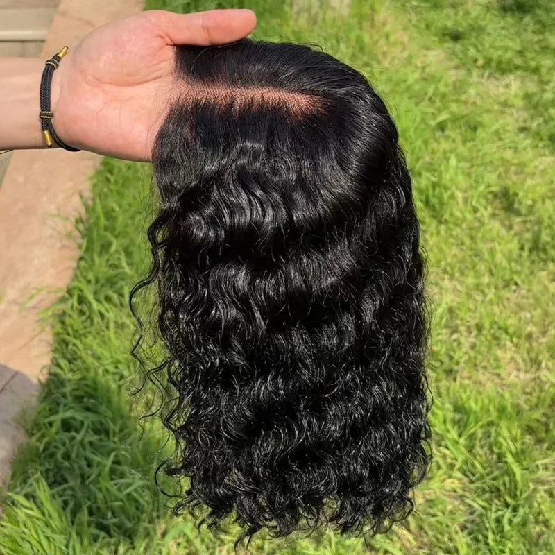 Deep Wave 5x5 Dentelle HD Bob Perruque Courte Ondulations Profondes