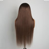 Séparation Libre Glueless Couleur Ombre Brun 13x4 Perruque Sans Colle Lisse 250% Densité