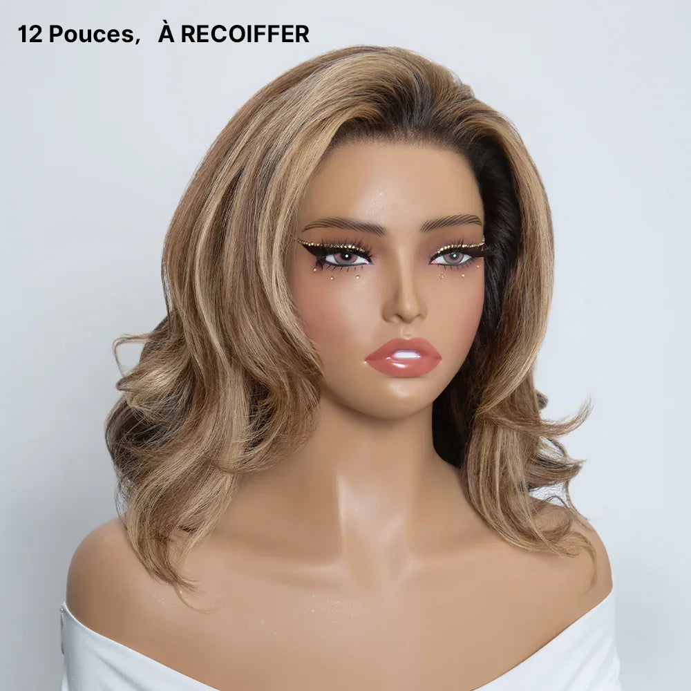 Glueless Nœuds Préblanchis Wear Go Couleur Highlight 5x5 Perruque Sans Colle Lisse