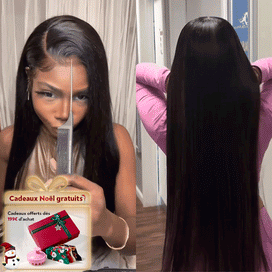 Épais Glueless Nœuds Blanchis Wear Go Lisse 4x4 13x4 Perruque Sans Colle