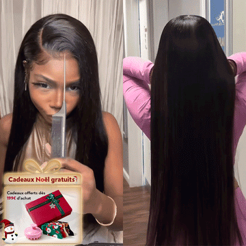 Épais Glueless Nœuds Blanchis Wear Go Lisse 4x4 13x4 Perruque Sans Colle