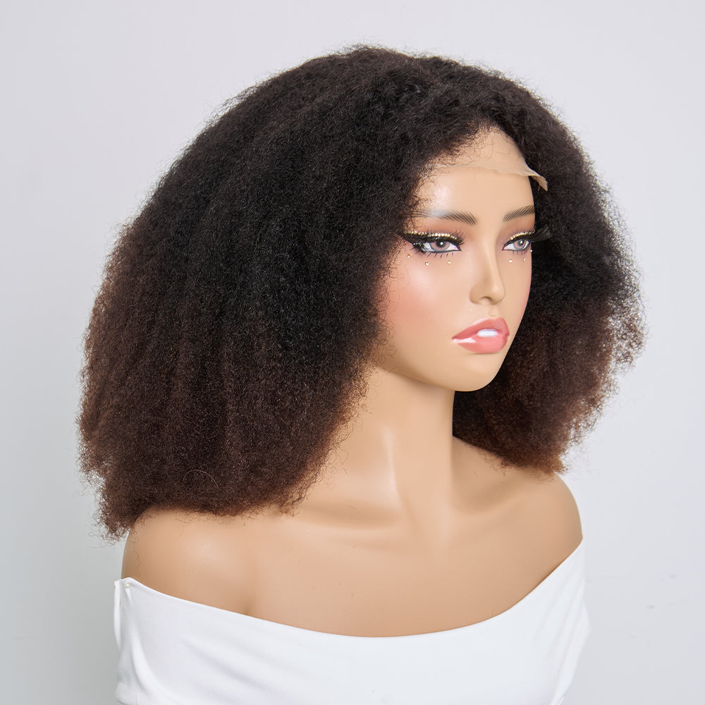 Wig Afro Curly Ombré 4x4 Sans Colle Densité 300% Ultra Volumineuse 100% Humain