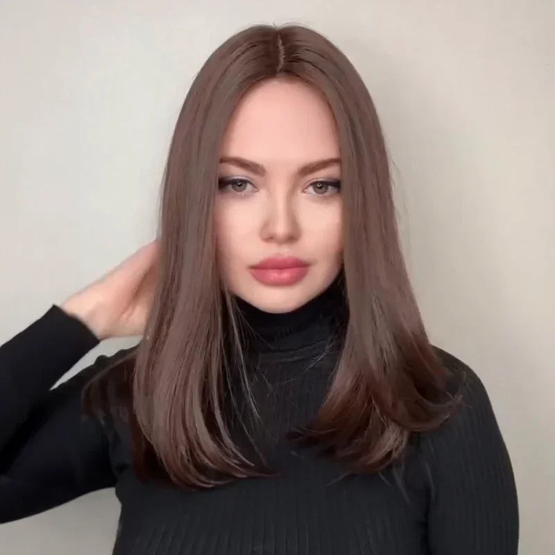 Magnifique Glueless Couleur Marron Châtain 4x4 Wear Go Perruque Sans Colle Lisse