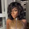 Glueless Couche Parting Free C Partie Marron Bob 7x4 Perruque Sans Colle 250% Densité