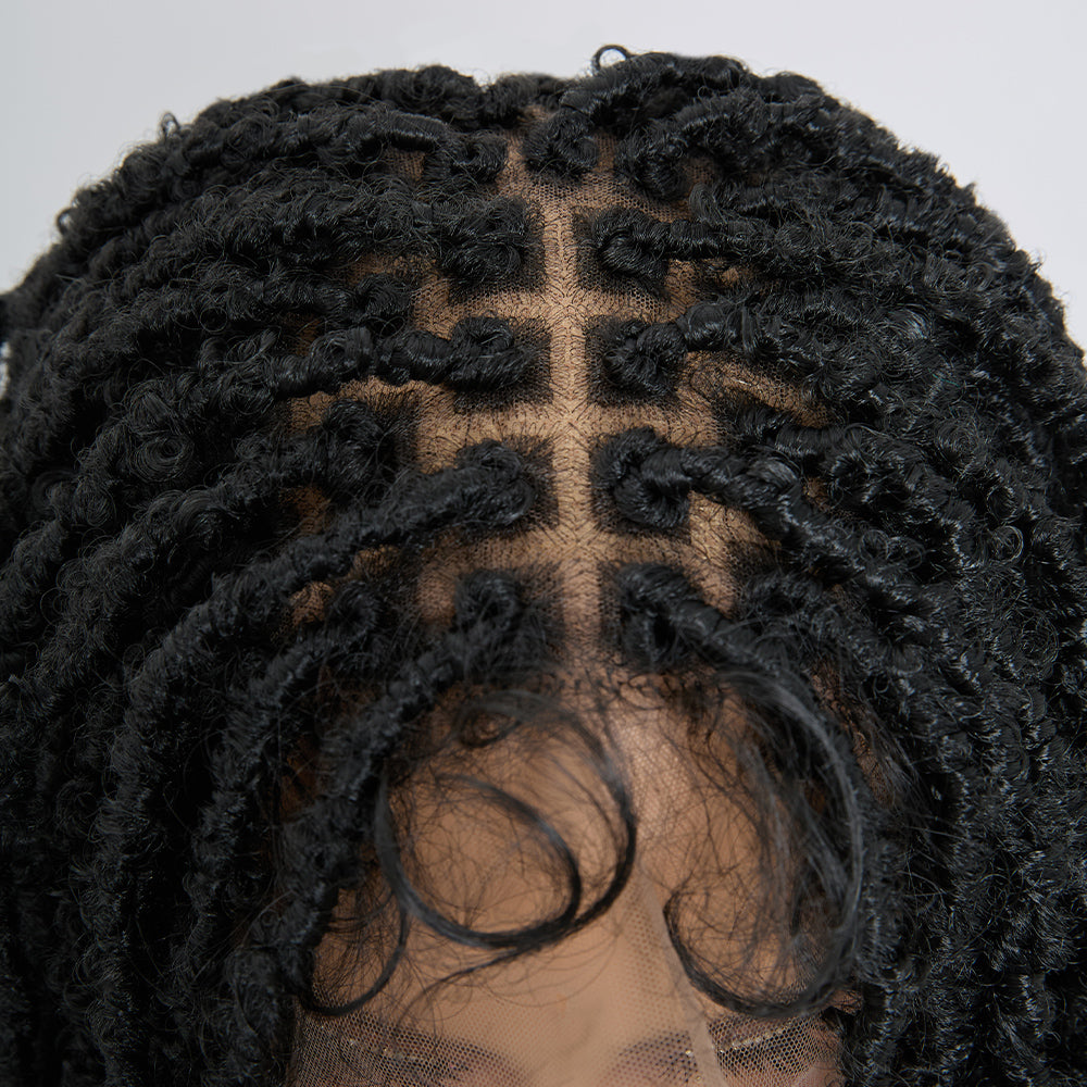 Crochet Dreadlocks Papillon Perruque Synthétiques Bob Tout En Dentelle Femmes Africaines