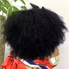 Glueless Style Brésilien Afro Kinky Curly Bob Perruque Sans Colle Avec Frange 350% Densité