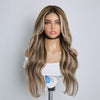 Brillante Glueless Couleur Mèches Blond Cendré 5x5 Perruque Sans Colle Body Wave 250% Densité