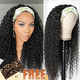 Glueless Facile À Porter Perruque Bandeau Bouclée Cheveux Humains